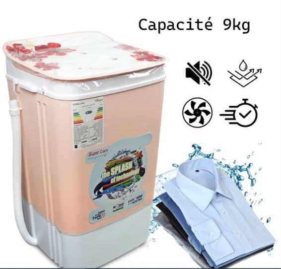 Mini Machine a Laver 9Kg Couleur Bleu Manuelle SUPER CURA (lavage et essorage et laver chaussures