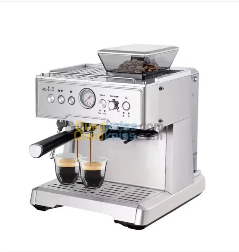 Machine A Expresso BERGMANN B2026 Avec Moulin 1350 W 20 Bars Semi-Automatique Poudre Et Capsule 4En1