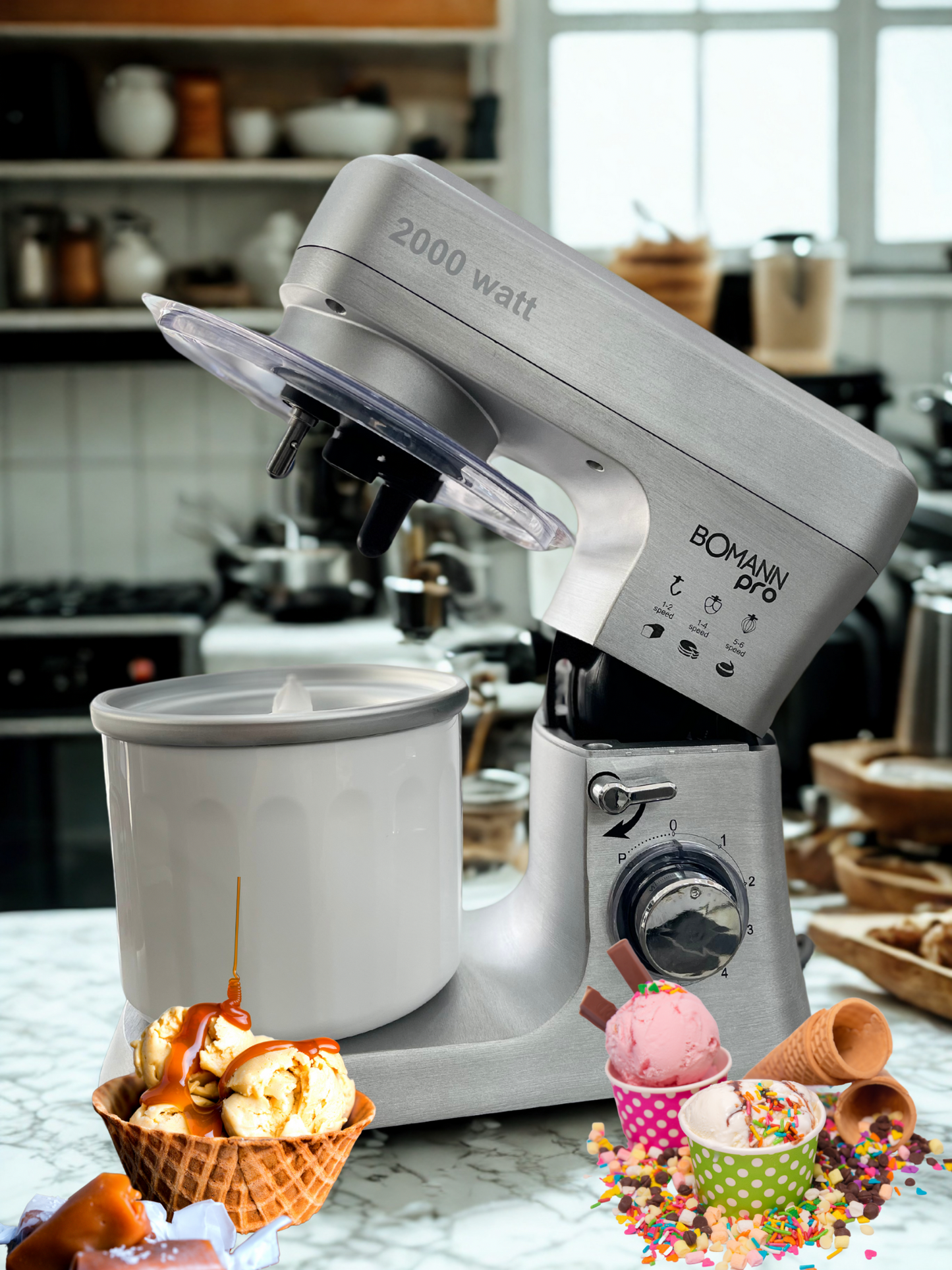 Pétrin Bomann pro ck-699 double bol 6L 2000w