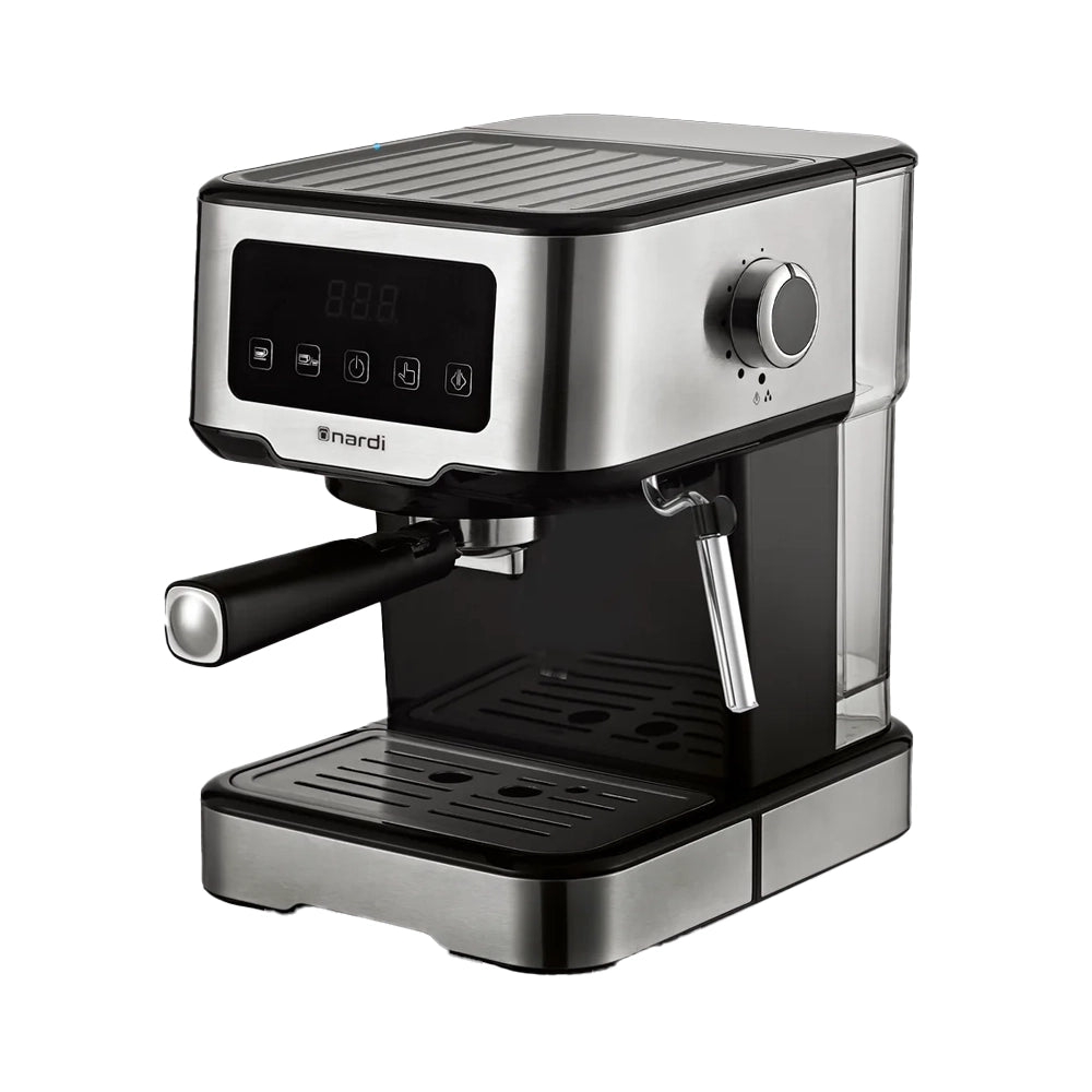 Machine à Café NARDI 2 en 1 Capsules et Café Moulu-Afficheur Tactile-20bar-1100W-Inox