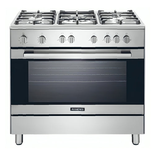cuisinier rosieres 90 cm gaz electrique ventille catalise inox