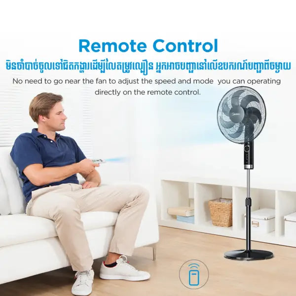 ventilateurs silencieux avec ecran et telecomande 360 degrés