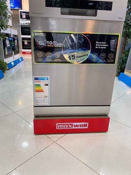 Lave vaisselle MAXWELL 15 couverts inverter 7 programmes