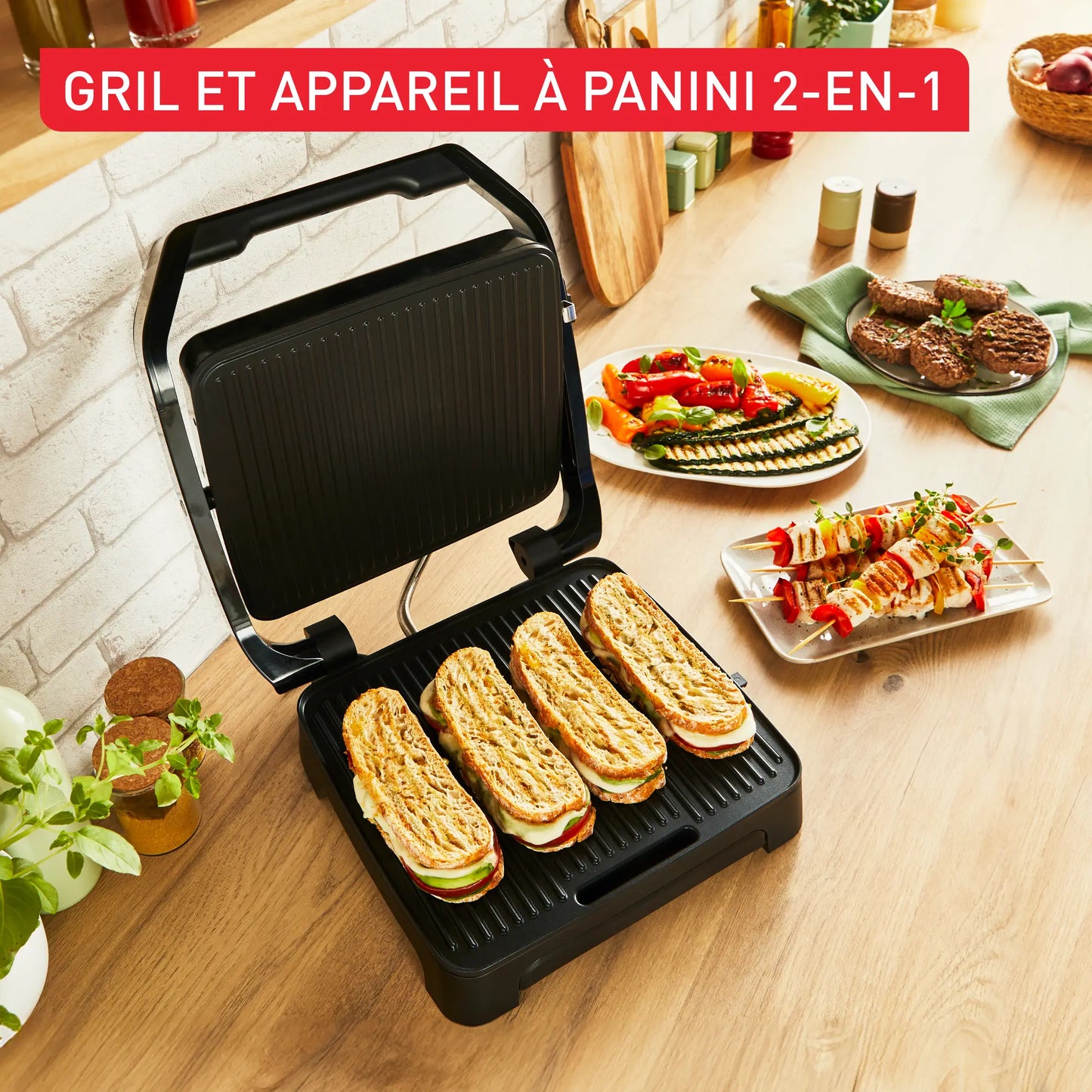grille a viande tefal Inicio Adjust Grill & panineuse GC272D10